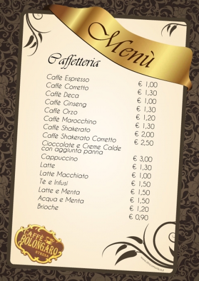 Realizzazione menu per ristoranterealizzazione layout grafico per bar a dormelletto gattinara novara